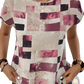 Women's Geometric Aztec Print Short Sleeve Summer T-shirt