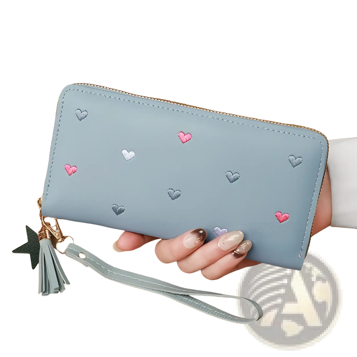 Women's Heart Pattern Leather Large Capacity Wallet