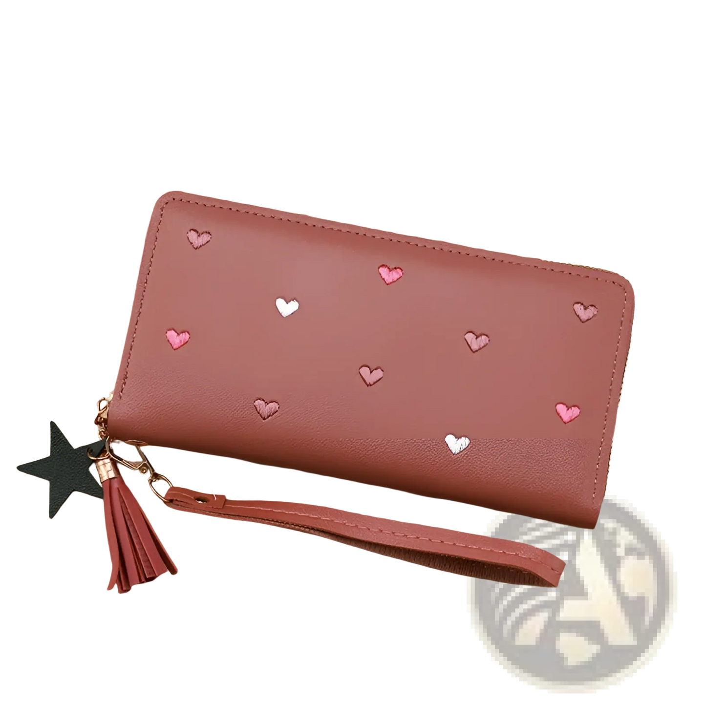 Women's Heart Pattern Leather Large Capacity Wallet