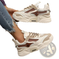 Womens Mesh Platform Sneakers Breathable Chunky Shoes