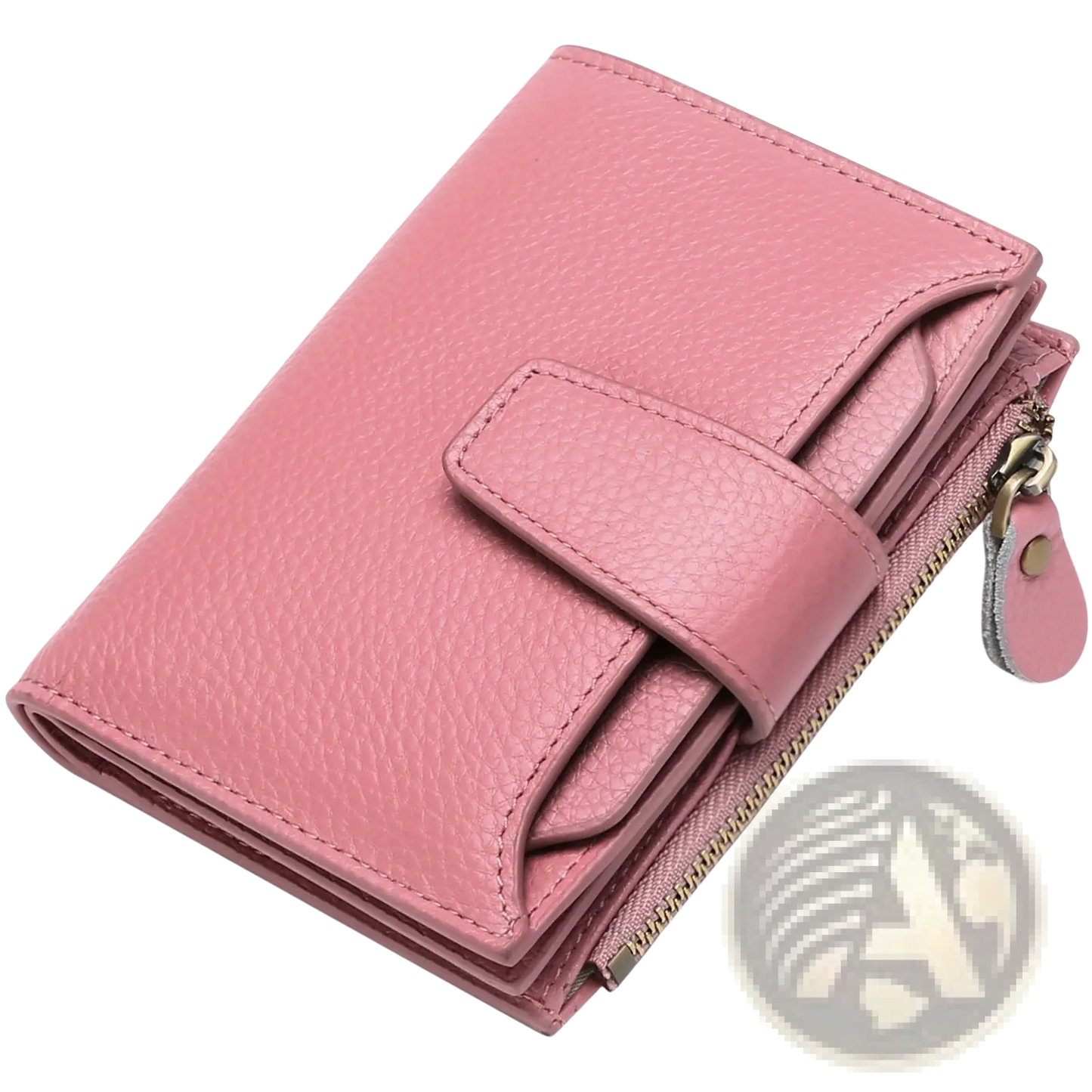 Women's Milled Cowhide Leather Short Wallet