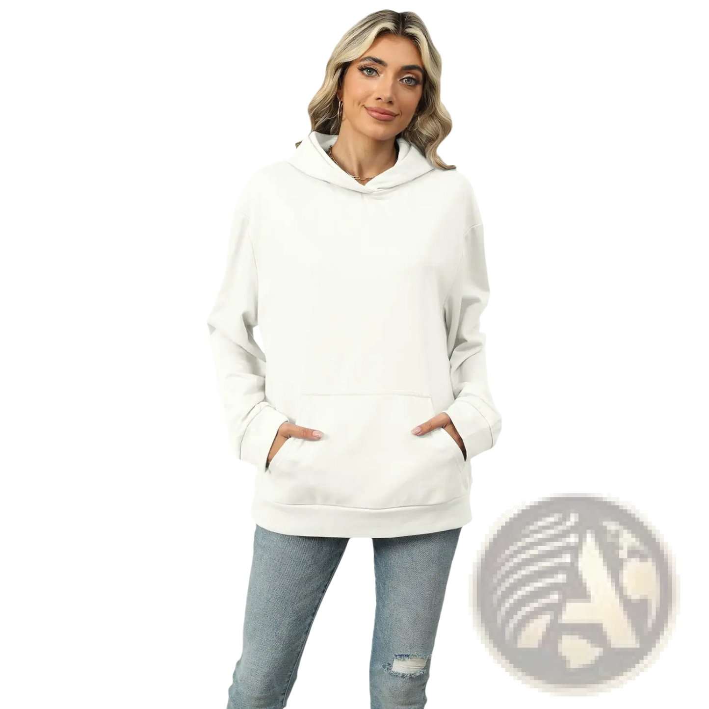 Women's Oversized Heather Fleece Pocket Hoodie