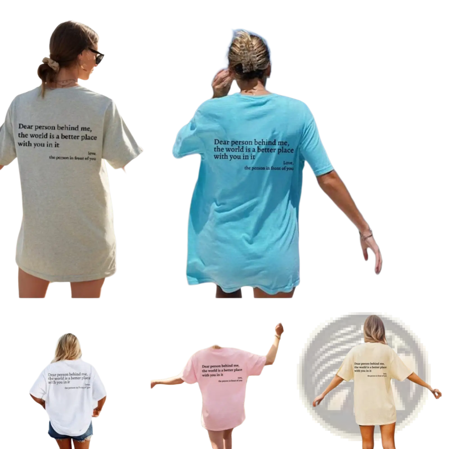 Women's Oversized Slogan Print Graphic T-shirt