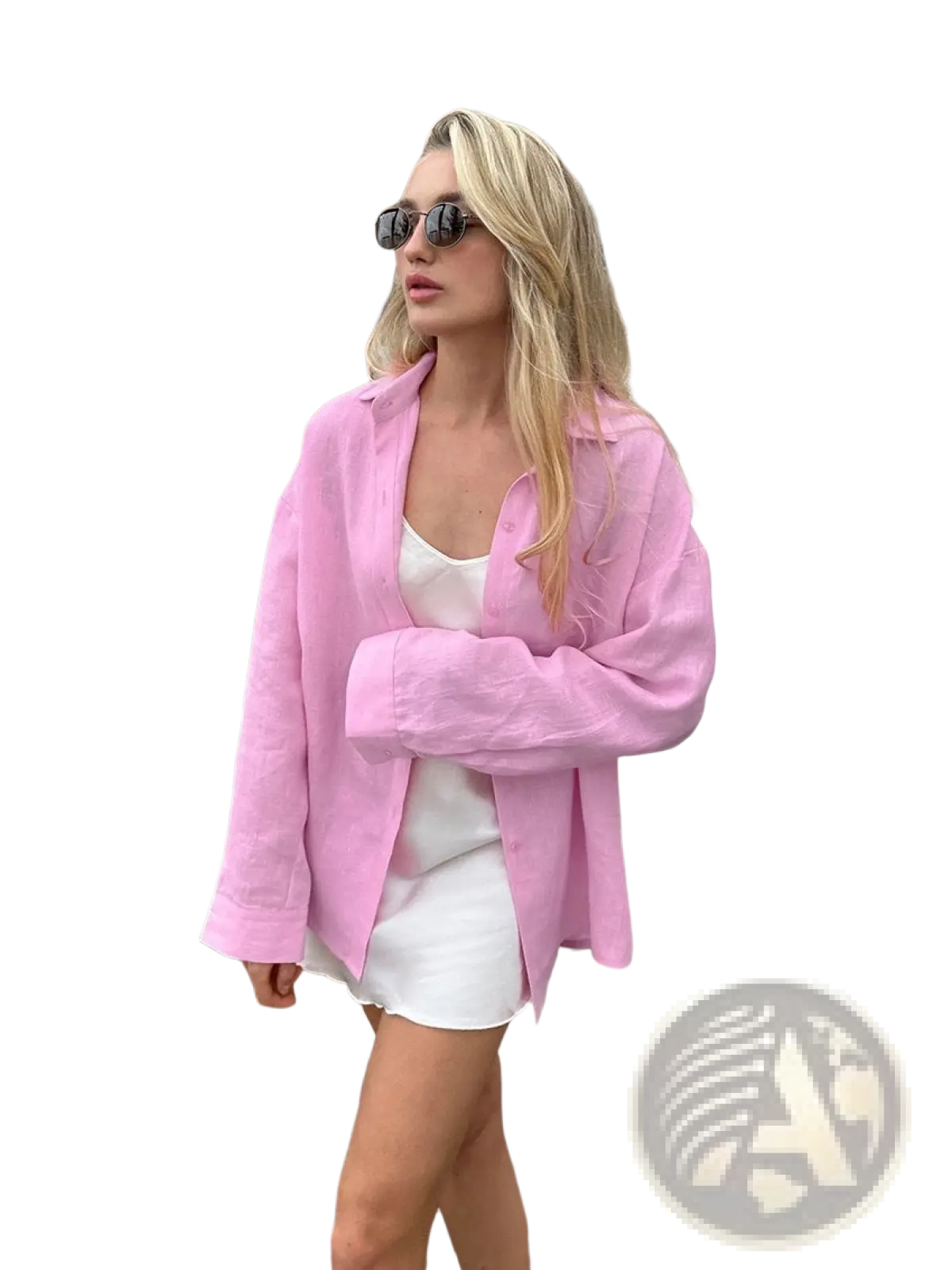 Women's Oversized Textured Button Up Cardigan Blouse