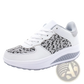 Women's Platform Sneakers Leather Mesh Sports Shoes