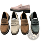 Women's Platform Suede Loafers Casual Leather Shoes