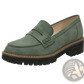 Women's Platform Suede Loafers Casual Leather Shoes
