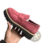 Women's Platform Suede Loafers Casual Leather Shoes