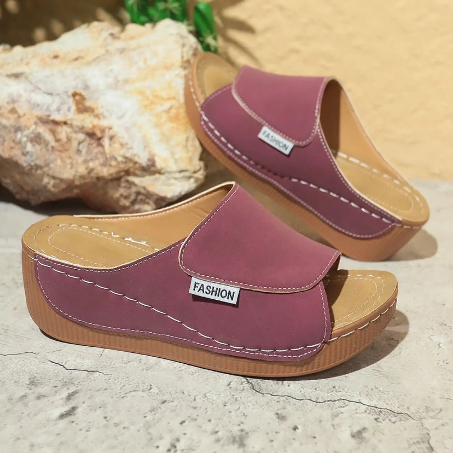 Women's Platform Wedge Summer Slide Sandals