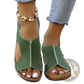 Women's Recycled Leather Elastic Summer Wedge Sandals