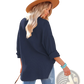 Women's Relaxed Fit Dropped Shoulder Button Up Shirt