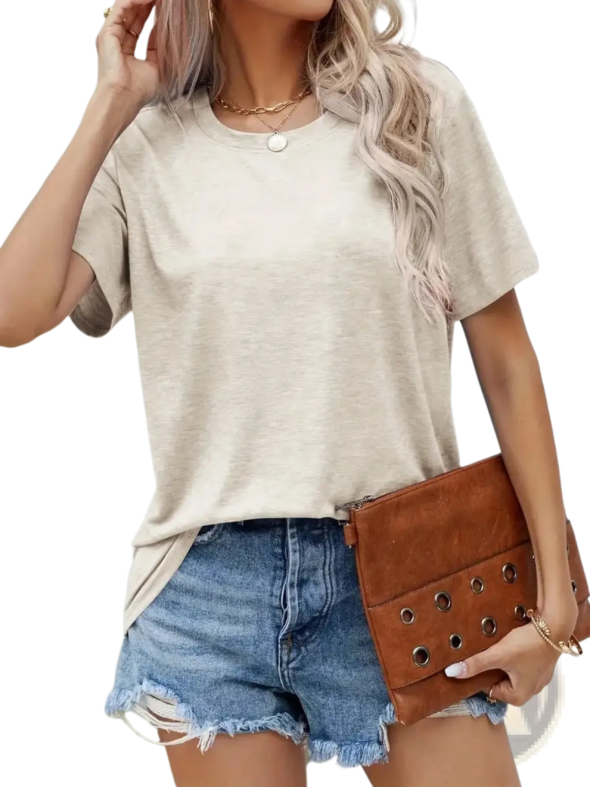 Women's Relaxed Fit Korean Minimalist Cotton T-shirt