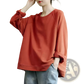 Women's Relaxed Oversized Cotton Blend Pullover Sweatshirt