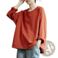 Women's Relaxed Oversized Cotton Blend Pullover Sweatshirt