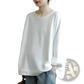 Women's Relaxed Oversized Cotton Blend Pullover Sweatshirt