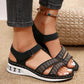 Women's Rhinestone Air Cushion Wedge Sandals