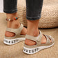 Women's Rhinestone Air Cushion Wedge Sandals