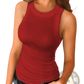 Women's Slim Fit Ribbed Sleeveless Tank Top