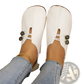 Women's Square Toe Lace-up Leather and Suede Loafers