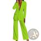 Women's Tailored Blazer and Wide Leg Trouser Suit Set