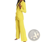 Women's Tailored Blazer and Wide Leg Trouser Suit Set