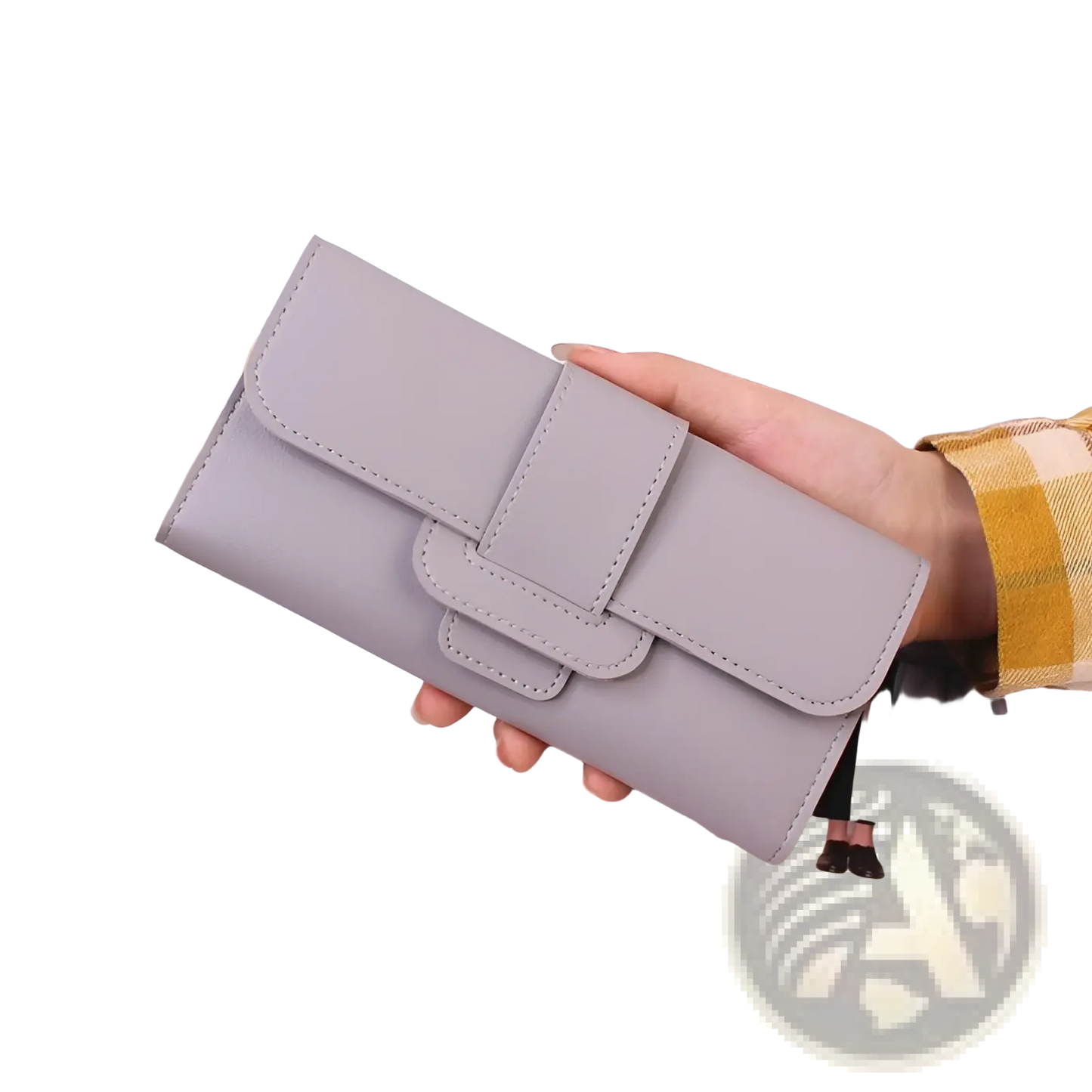 Women's Tri-fold Leather Clutch Wallet with Card Slots