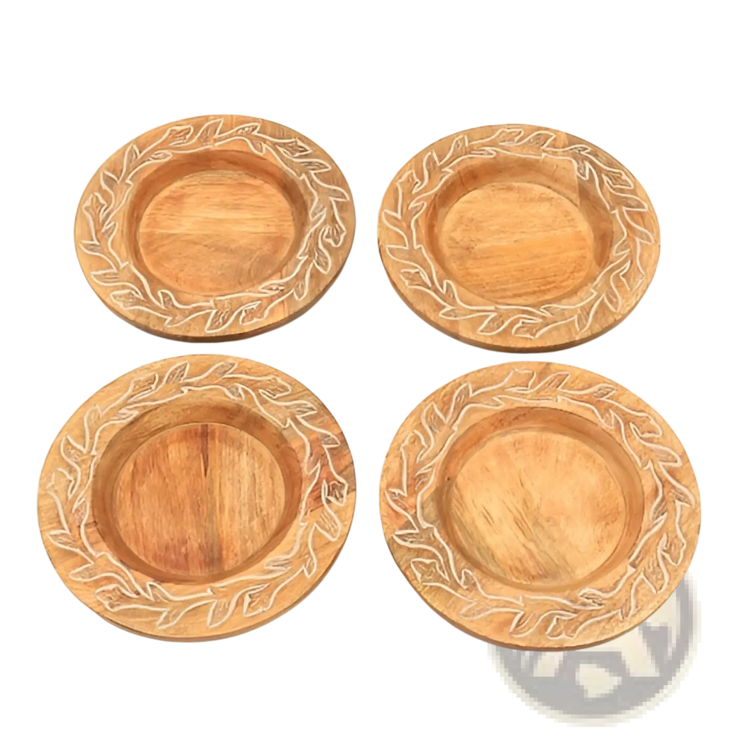 Handcrafted 13 Wood Charger Plate   Wooden Dinning Placemat Artisan Wood Tableware