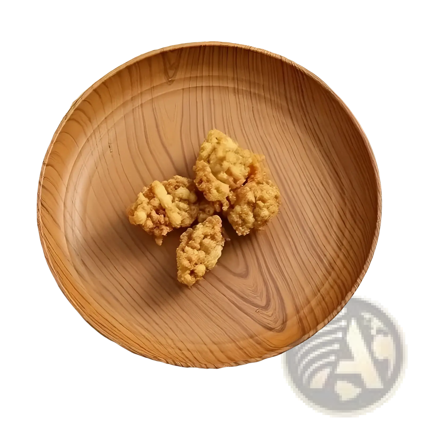 Wood Grain Plastic Plates 10pc Round Striped Design