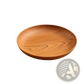 Wood Grain Plastic Plates 10pc Round Striped Design