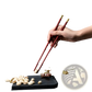 Wooden Chopsticks Set with Gold Tips 5 Pair Gift Box