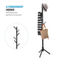 Coat Rack Free Standing - Wooden Coat Tree W/ 6 Hooks
