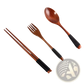 Wooden Cutlery Set 4 Piece Reusable Travel Utensils