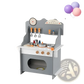 Wooden Play Kitchen Set with Sink and Accessories