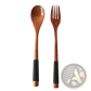 Wooden Spoon and Fork Set Kitchen Utensil Tools 9 Pack