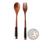 Wooden Spoon and Fork Set Kitchen Utensil Tools 9 Pack