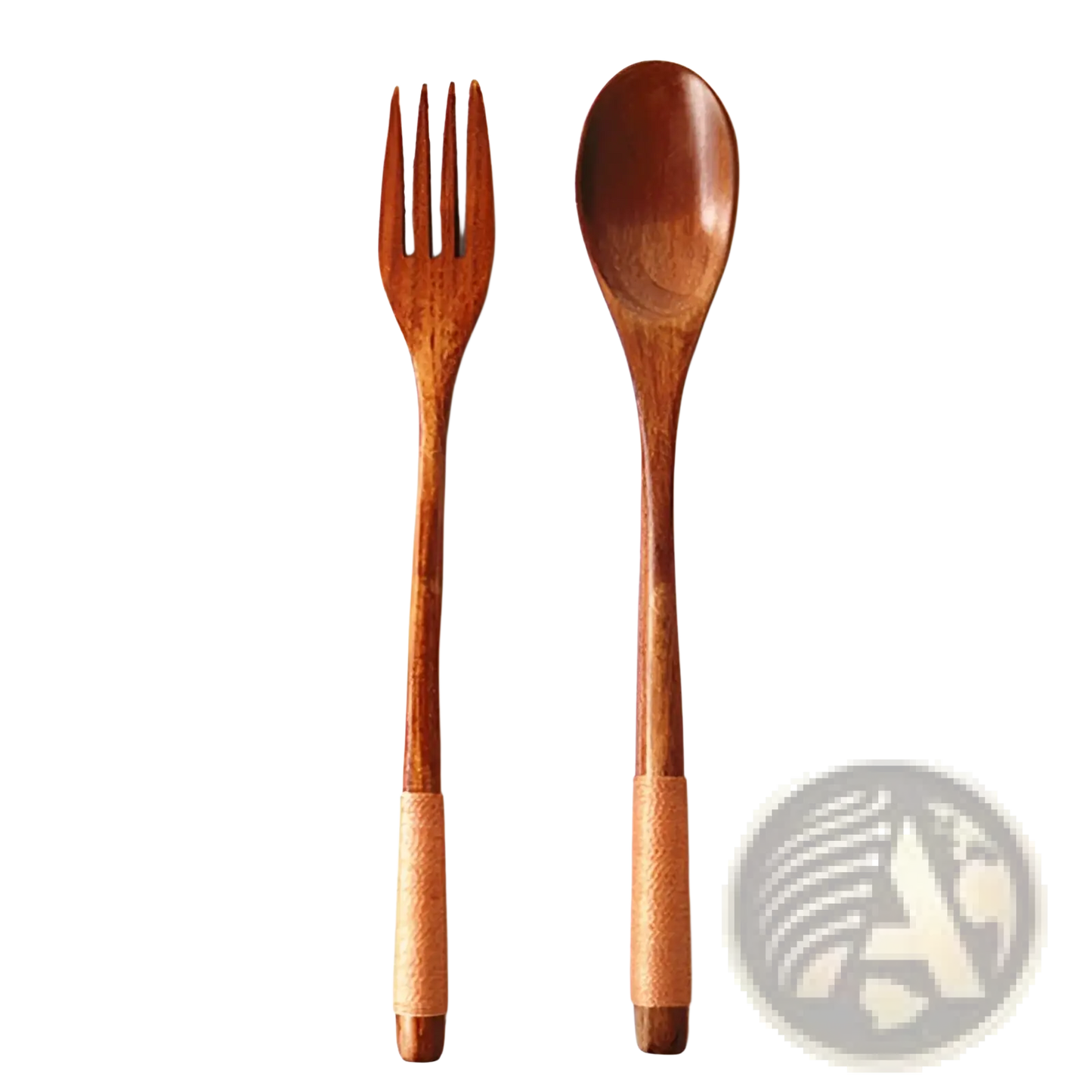 Wooden Spoon and Fork Set Kitchen Utensil Tools 9 Pack