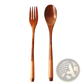 Wooden Spoon and Fork Set Kitchen Utensil Tools 9 Pack