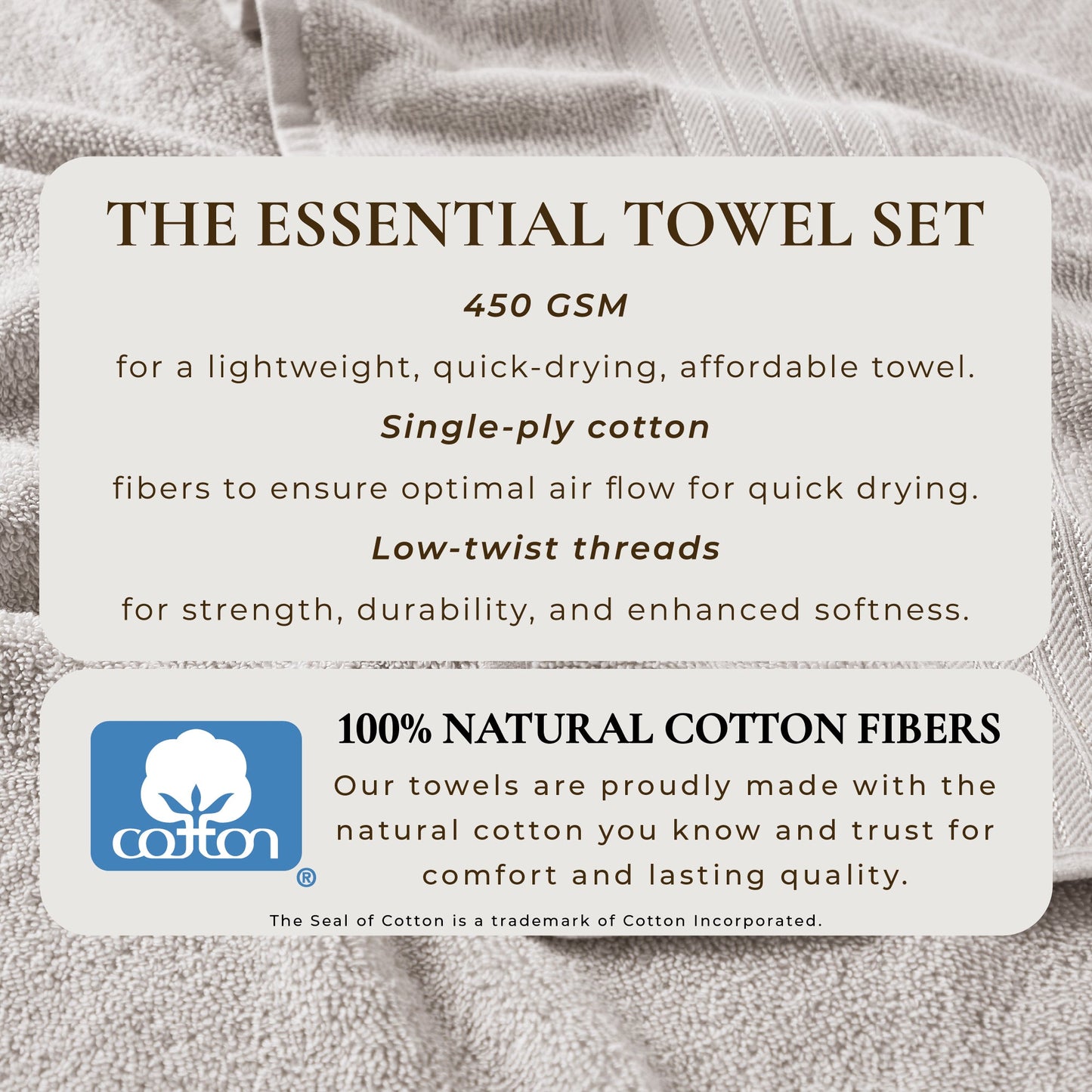 Cotton Terry Bath Towel Set - Cooper Collection