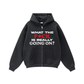 Compliments What The F*** Black Wash Zip-Up Hoodie