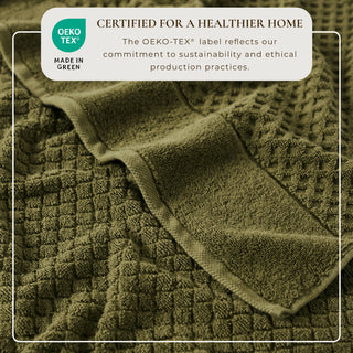 Cotton Diamond Waffle Weave Bath Towel Set - Grayson Collection