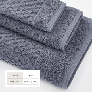 Cotton Diamond Waffle Weave Bath Towel Set - Grayson Collection