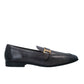 TOD'S Men's Leather T Piatta Loafers Black Size 10