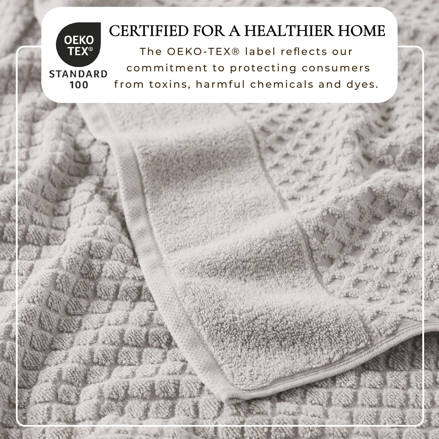 Cotton Diamond Waffle Weave Bath Towel Set - Grayson Collection