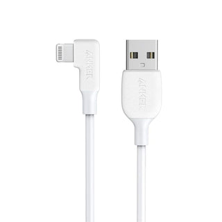 Anker Powerline 6' 90 Degree Lightning to USB-A Cable - White