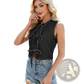 Y2k Bow Tie Denim Sleeveless Crop Top