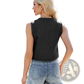 Y2k Bow Tie Denim Sleeveless Crop Top