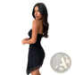 Y2k Ruched Strapless Side Slit Mini Dress