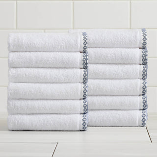 Cotton Border-Stitched 6-Piece Towel Set - Valery Collection