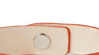 Homvare Women’s Orange Leather Bracelet Snap Closure