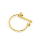 Homvare Women’s Stainless-Steel Flat Head Screw Shackle Bracelet Gold